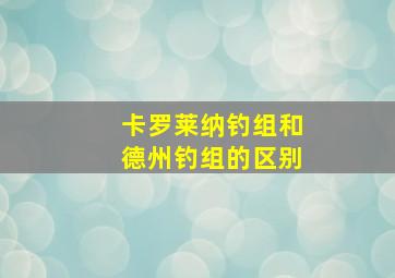 卡罗莱纳钓组和德州钓组的区别