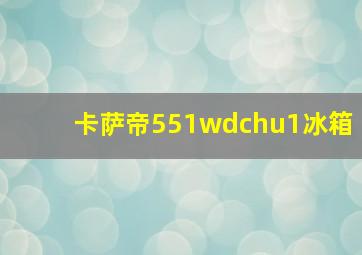 卡萨帝551wdchu1冰箱