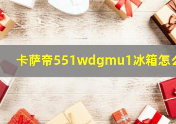 卡萨帝551wdgmu1冰箱怎么样