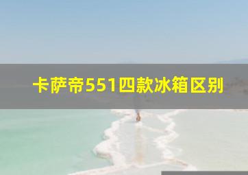 卡萨帝551四款冰箱区别