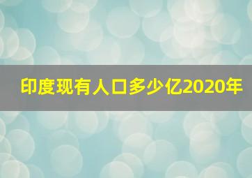 印度现有人口多少亿2020年