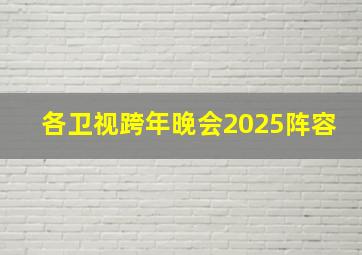 各卫视跨年晚会2025阵容