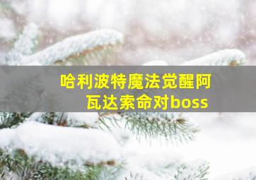 哈利波特魔法觉醒阿瓦达索命对boss