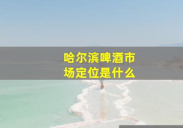 哈尔滨啤酒市场定位是什么