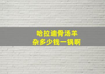 哈拉迪骨汤羊杂多少钱一锅啊