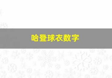 哈登球衣数字