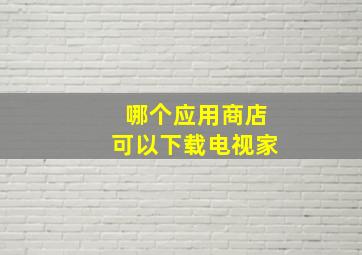 哪个应用商店可以下载电视家