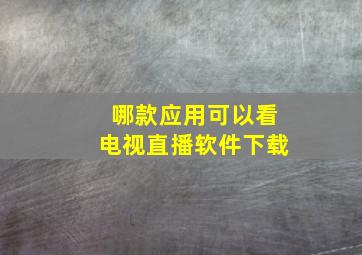 哪款应用可以看电视直播软件下载