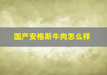 国产安格斯牛肉怎么样