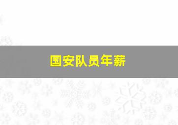 国安队员年薪