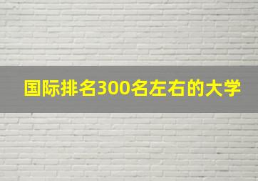 国际排名300名左右的大学