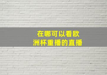 在哪可以看欧洲杯重播的直播