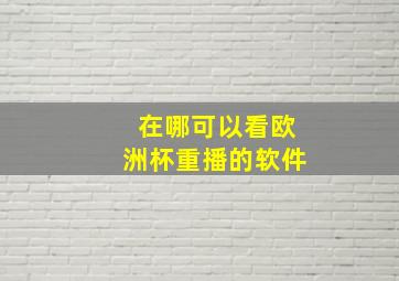 在哪可以看欧洲杯重播的软件