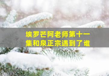 埃罗芒阿老师第十一集和泉正宗遇到了谁