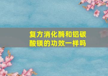 复方消化酶和铝碳酸镁的功效一样吗