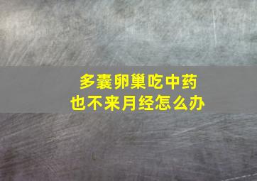 多囊卵巢吃中药也不来月经怎么办