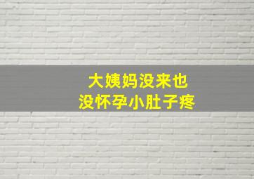 大姨妈没来也没怀孕小肚子疼