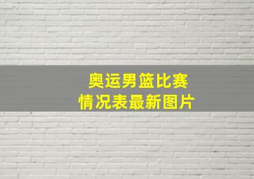 奥运男篮比赛情况表最新图片