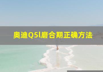 奥迪Q5l磨合期正确方法