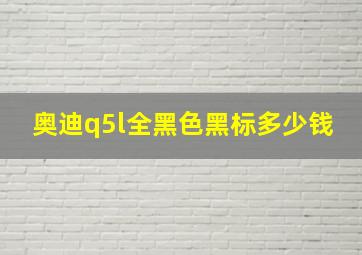 奥迪q5l全黑色黑标多少钱