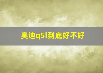 奥迪q5l到底好不好