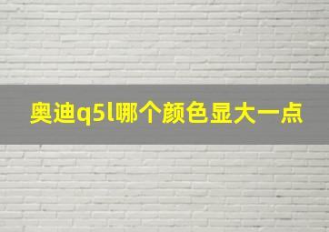 奥迪q5l哪个颜色显大一点