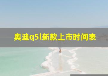 奥迪q5l新款上市时间表