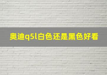 奥迪q5l白色还是黑色好看