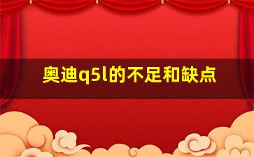 奥迪q5l的不足和缺点