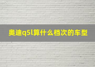 奥迪q5l算什么档次的车型