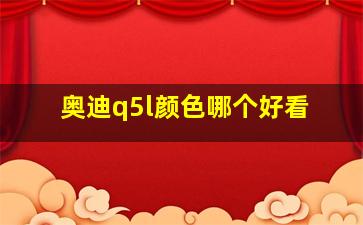 奥迪q5l颜色哪个好看