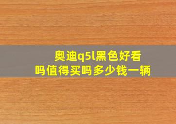 奥迪q5l黑色好看吗值得买吗多少钱一辆