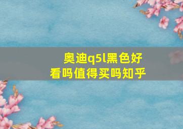 奥迪q5l黑色好看吗值得买吗知乎