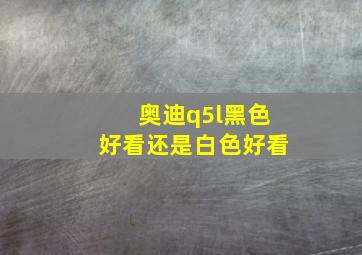 奥迪q5l黑色好看还是白色好看