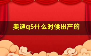 奥迪q5什么时候出产的