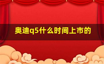 奥迪q5什么时间上市的