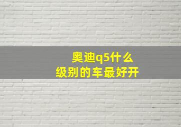 奥迪q5什么级别的车最好开