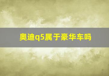 奥迪q5属于豪华车吗