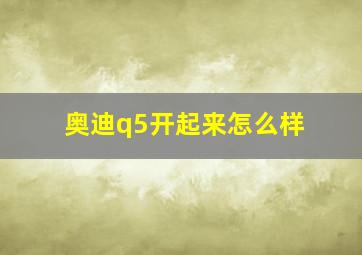 奥迪q5开起来怎么样