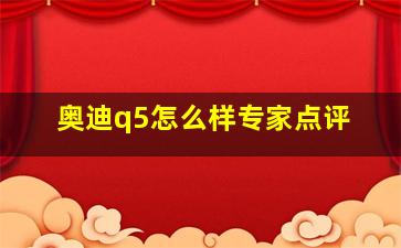 奥迪q5怎么样专家点评