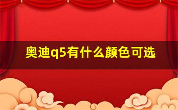 奥迪q5有什么颜色可选