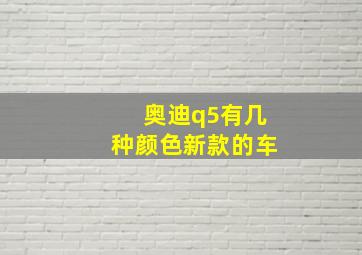 奥迪q5有几种颜色新款的车