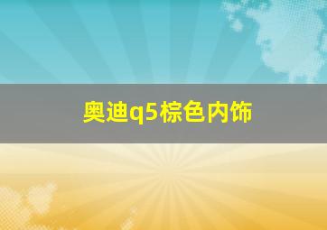 奥迪q5棕色内饰