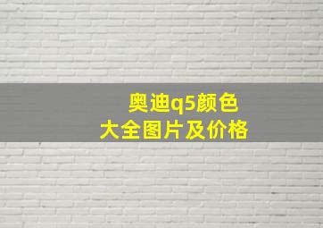 奥迪q5颜色大全图片及价格