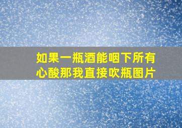 如果一瓶酒能咽下所有心酸那我直接吹瓶图片