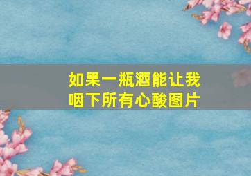 如果一瓶酒能让我咽下所有心酸图片