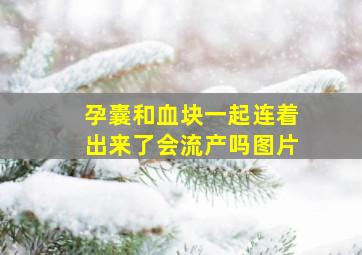 孕囊和血块一起连着出来了会流产吗图片