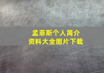 孟菲斯个人简介资料大全图片下载