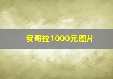 安哥拉1000元图片