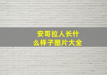 安哥拉人长什么样子图片大全